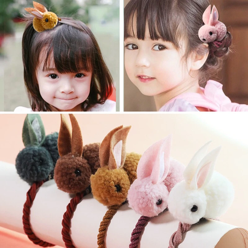 M MISM New 3D Plush Dog Bunny Rabbit Ears Cute Cartoon Animals Hair Bands Headband for Children Girls Clip Accessories | Детская одежда