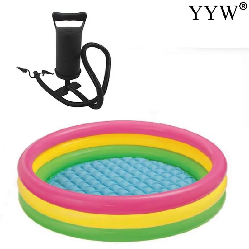 

Rainbow Inflatable Round Swimming Pool With Inflatable Inflator Pvc Float Accessories Kids Pscina Para Piscine Gonflable Alberca