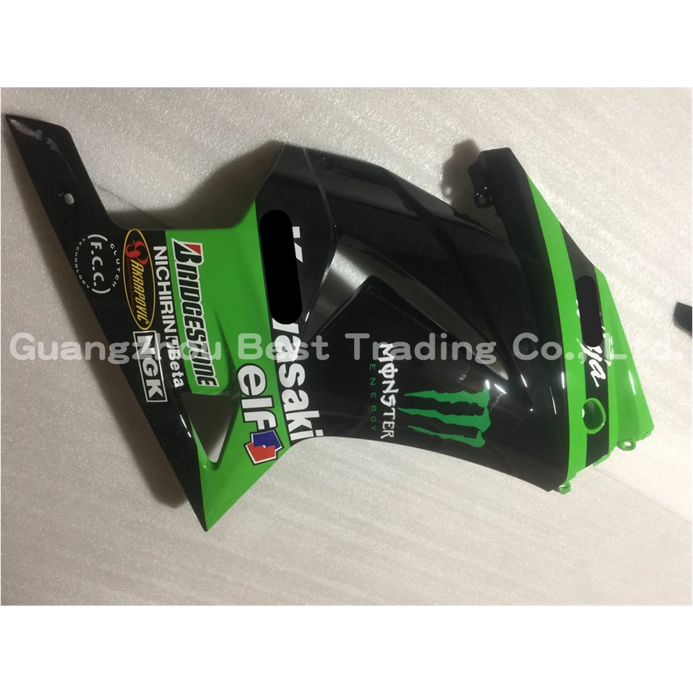 

Injection Molding Motorcycle fairing For KAWASAKI EX250 ninja250 2008 -2012 EX250R NINJA 250R Black & Green Painting