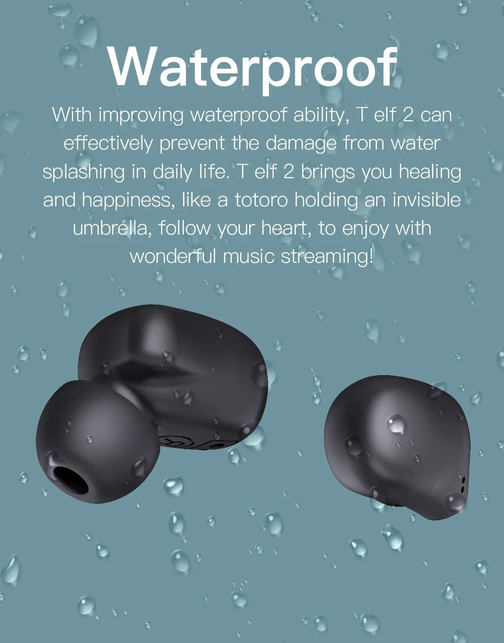Bluedio wireless bluetooth earphone for phone T-elf 2 TWS stereo sport earbuds headset with charging box built-in microphone