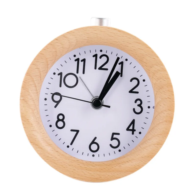 Светодиодный Деревянный Будильник ночной Светильник часы Дисплей зеркало