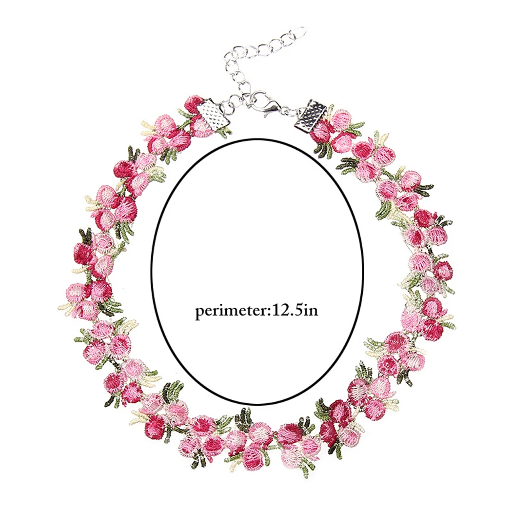 Женское весеннее ожерелье розовое вязаное с розами украшение для праздника 2020 |