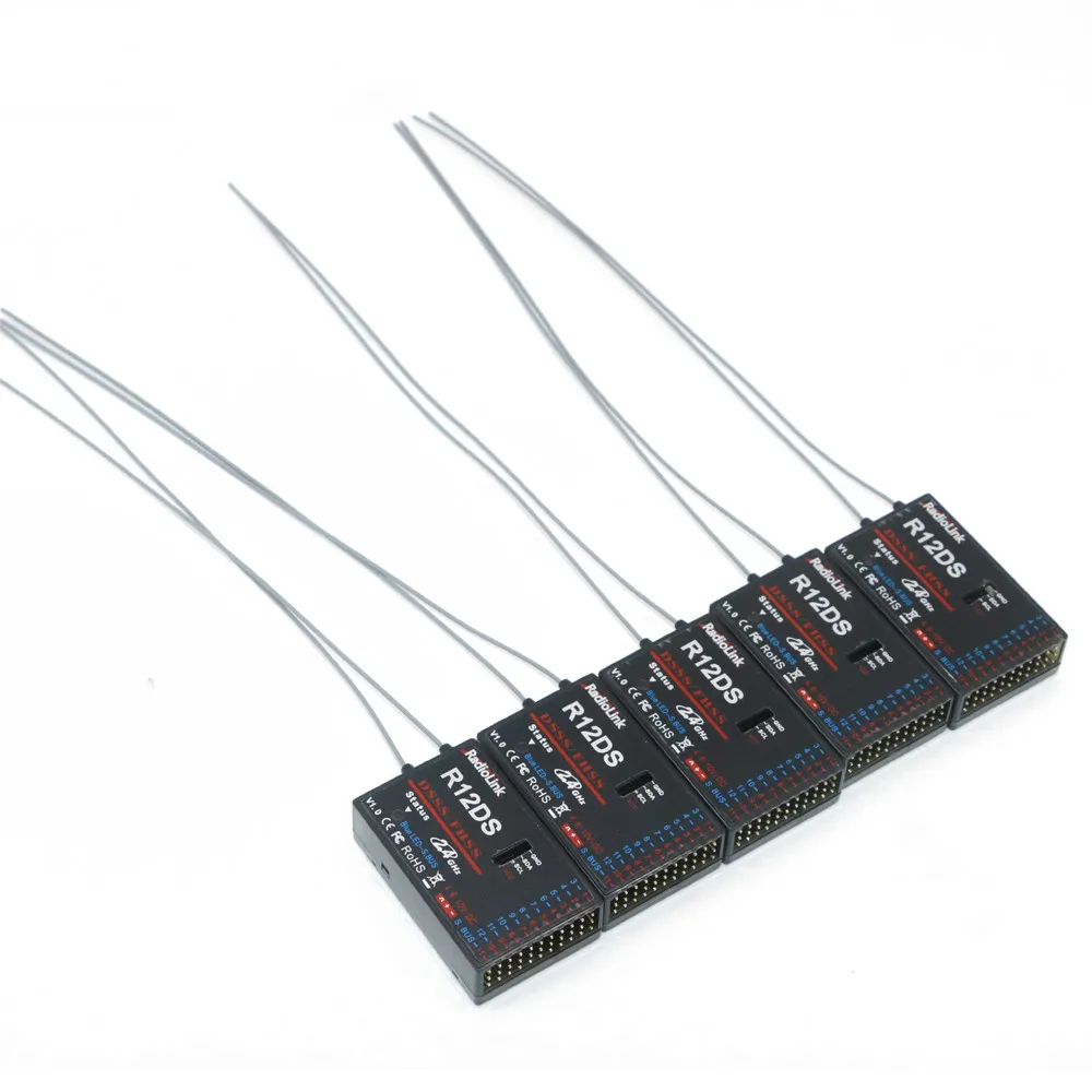 RadioLink R12DS 12CH 12 канальный приемник 2 4 ГГц для AT10 передатчик летательный аппарат