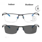 Очки солнцезащитные мужские фотохромные, для чтения с полуободковой прогрессивной дальнозоркостью, с диоптриями многофокальные очки