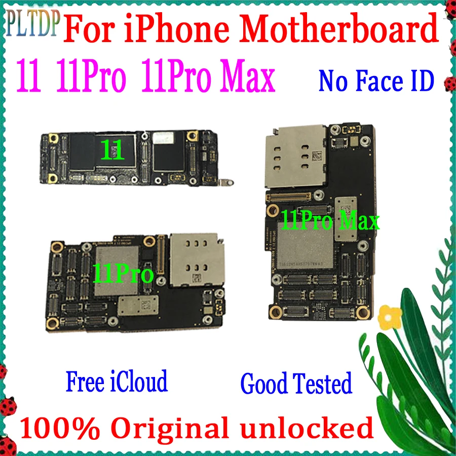 Заводская разблокированная материнская плата для iphone 11 Pro max с/без Face ID бесплатный