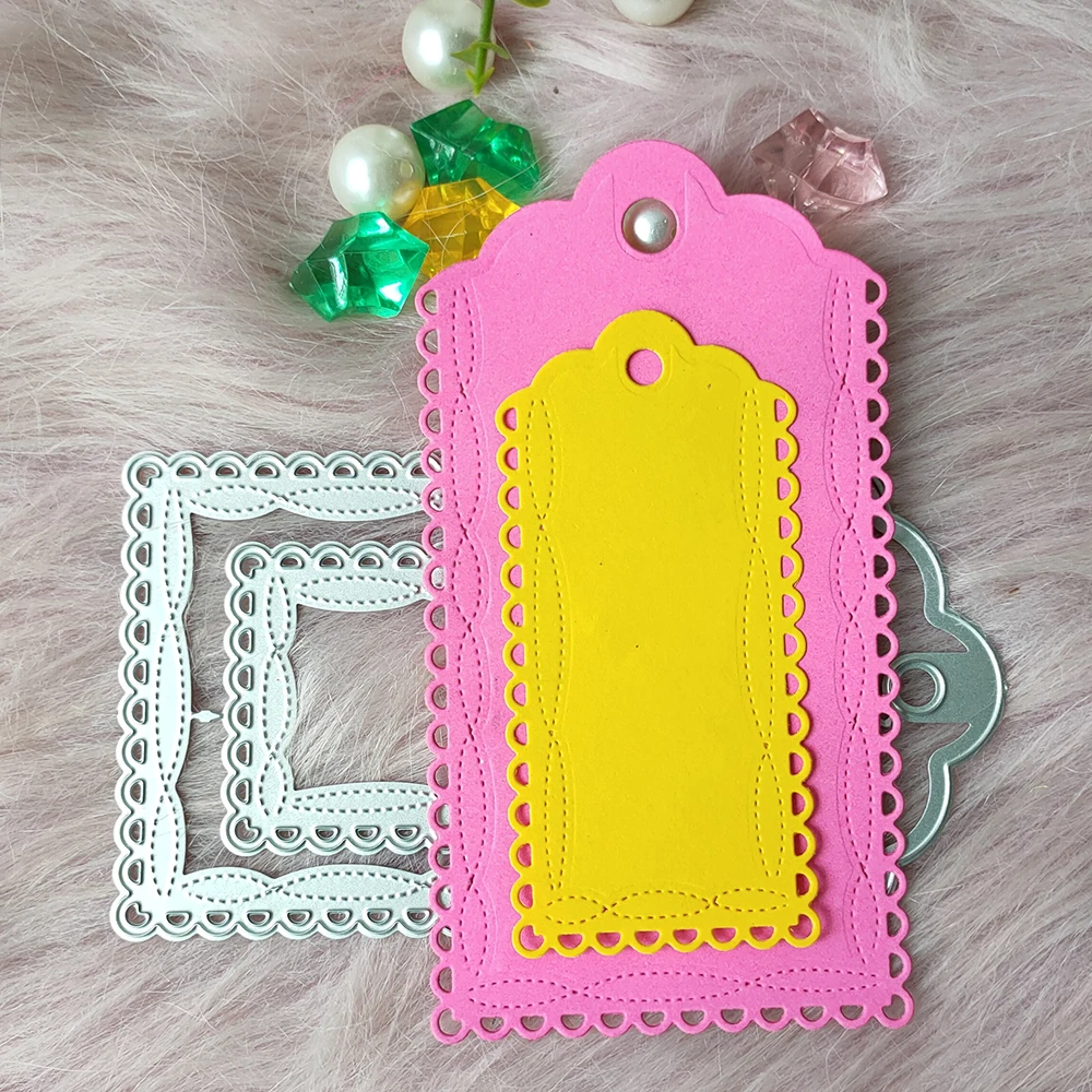 

New Lace Tag metal cutting die mould scrapbook decoration embossed photo album decoration card making DIY handicrafts