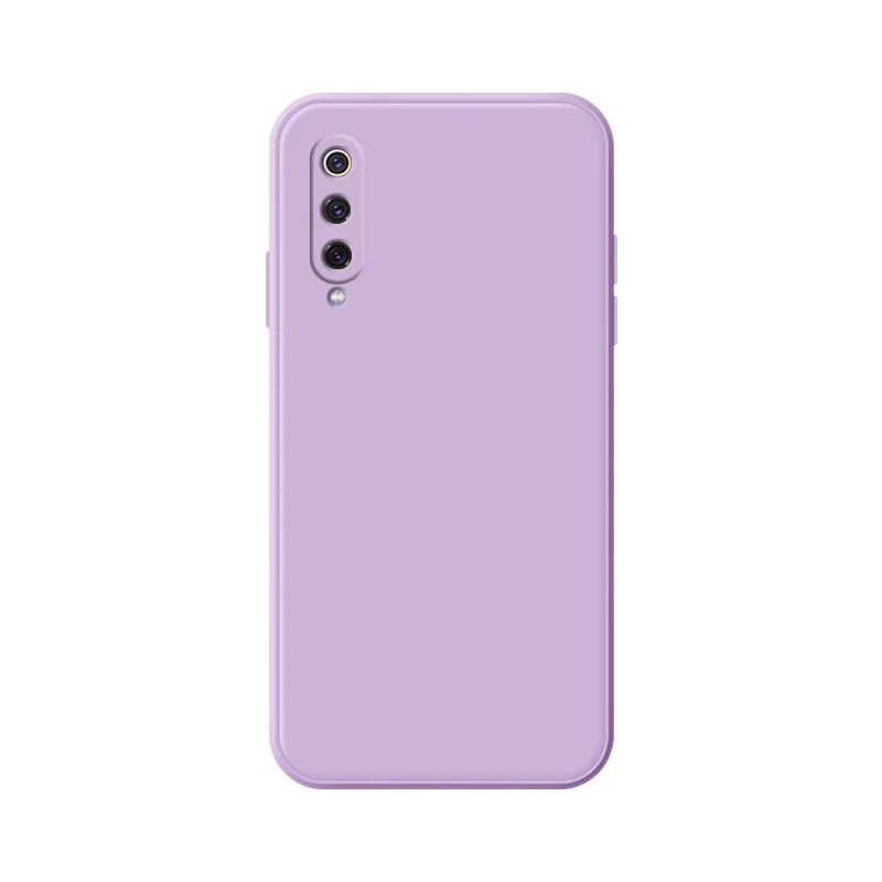 

For Xiaomi 9 se Soft TPU Silicone Protective Square Phone Case Simple Purea Colors Back Cover Fundas