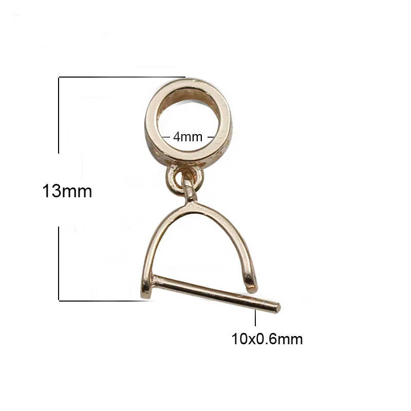 rose gold plated Beadsnice твердый Серебряный 925 кулон клип-пинч фурнитура ювелирный Соединитель Кулон застежки на ожерелье для изготовления подвесок ID34628 - Цвет: rose gold plated