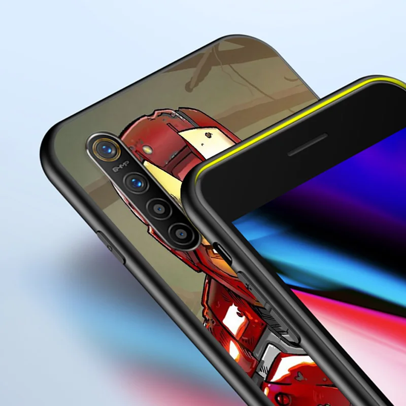 

Marvel Avengers Iron Man Super Hero For OPPO A93 A92 A73 A53S A52 A32 A31 A12E A1K F17 F15 Find X2 TPU Silicone Black Phone Case