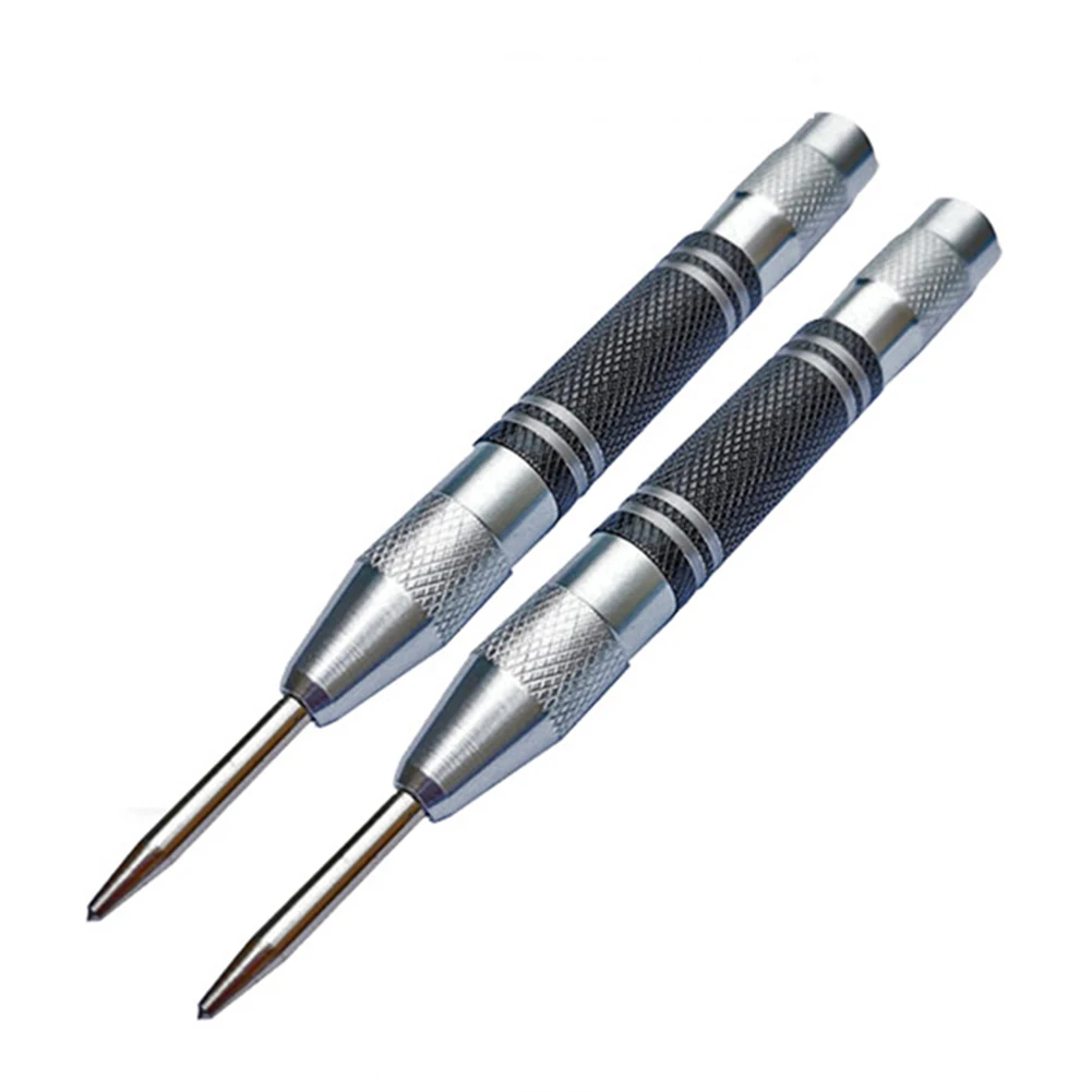 

2pcs Automatic Spring-Type Center Punch Locator Positioner Woodwork Tool Workshop Equipment 2*Center Punch Positioner