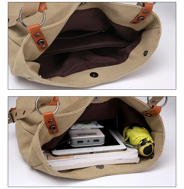 MJ холщовая женская сумка простой дизайн тоут Женская вместительная Холщовая