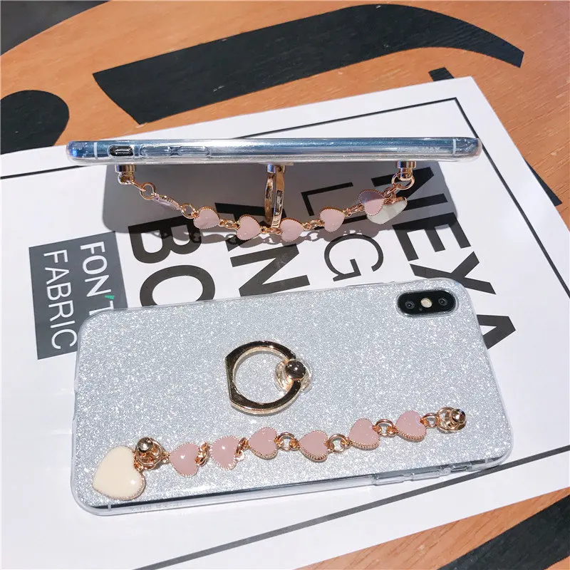 phone cases for one plus 7 pro 5 5t 6 6t 7t 8t 18 9 pro bling luxury rhinestone chain girls cover for oneplus nord n100 n10 5g free global shipping