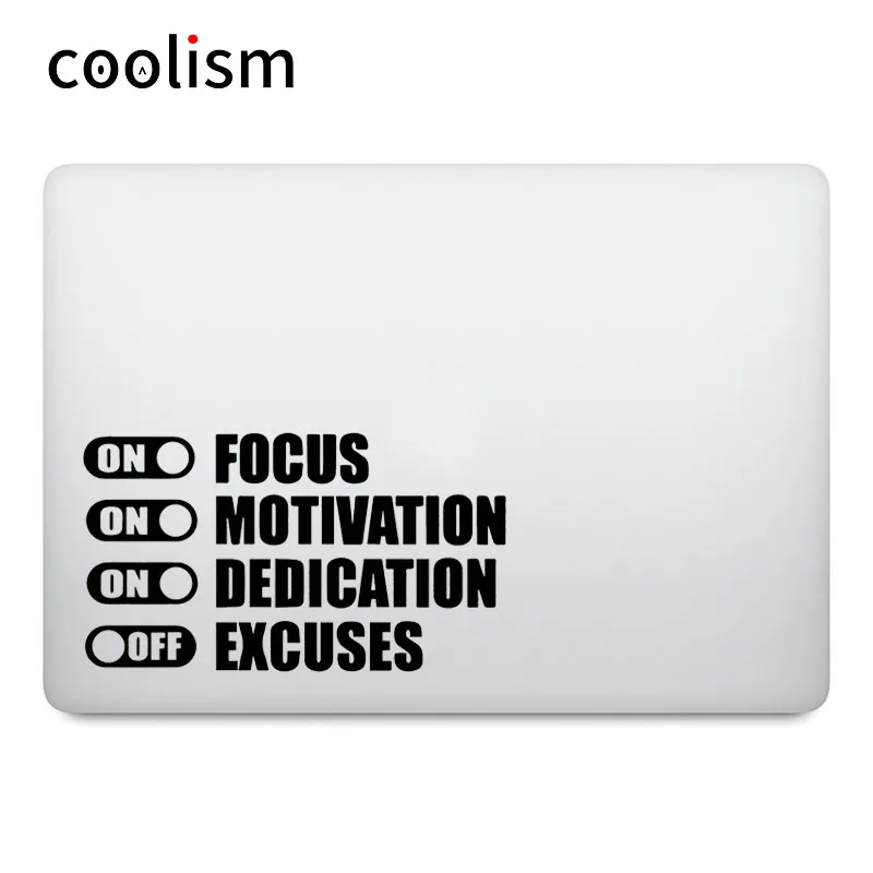 Мотивационная Цитата переключатель наклейка для ноутбука Macbook Decal Pro 16 &quotAir Retina 11
