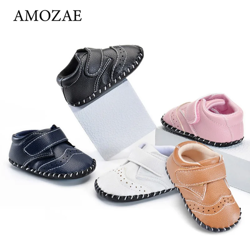 2020 Новое поступление кожаная обувь для новорожденных мальчиков и девочек с