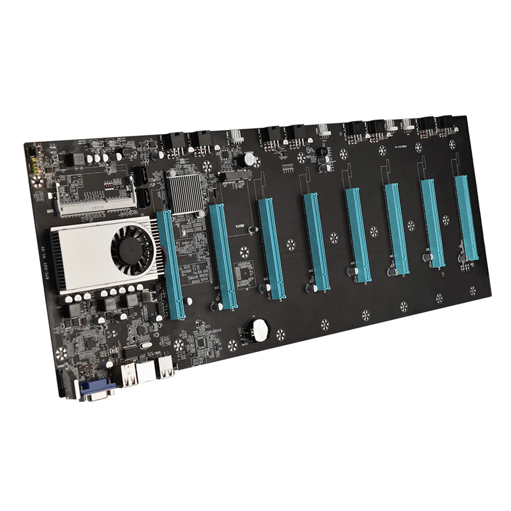 

Riserless mining motherboard 8 GPU bitcoin Crypto Etherum Mining Support 1066/1333/1600MHz