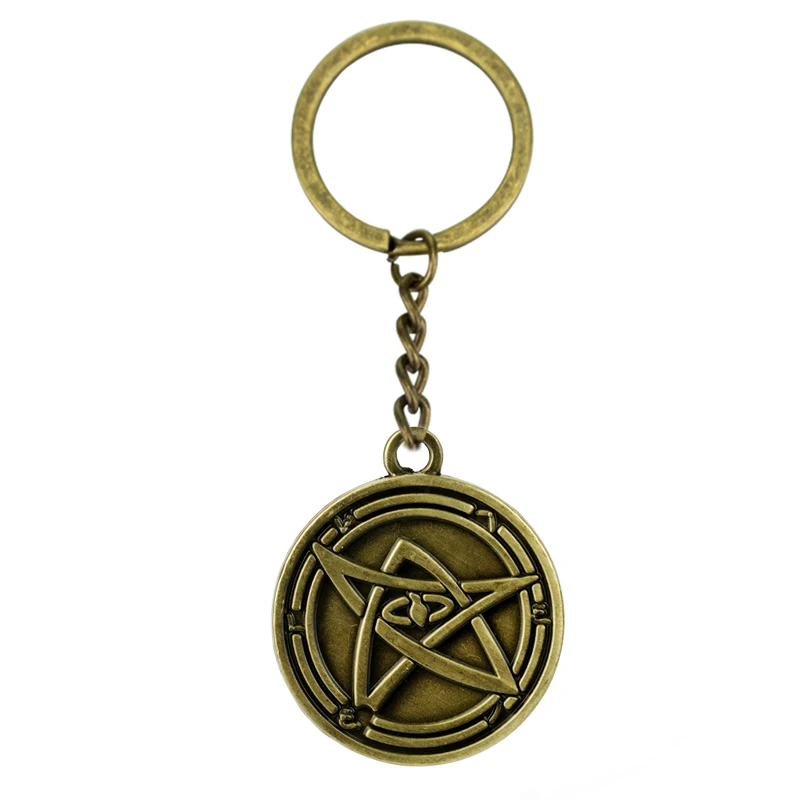 Game Mysterious Cthulhu Mythos Keychain Runes Gate Pendant Key Rings Metal Car Accessories Trinket