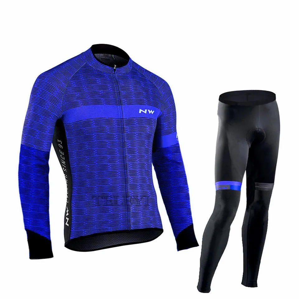 North Wave комплект одежды для велоспорта с длинными рукавами, NW Pro Team Jersey, мужской дышащий костюм, спортивная одежда для езды на горном велосипеде - Цвет: 9