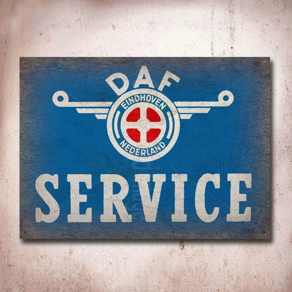 

DAF Service Service Workshop Sign Retro Metal Tin Sign Plaque Poster Wall Decor Art Shabby Chic Gift