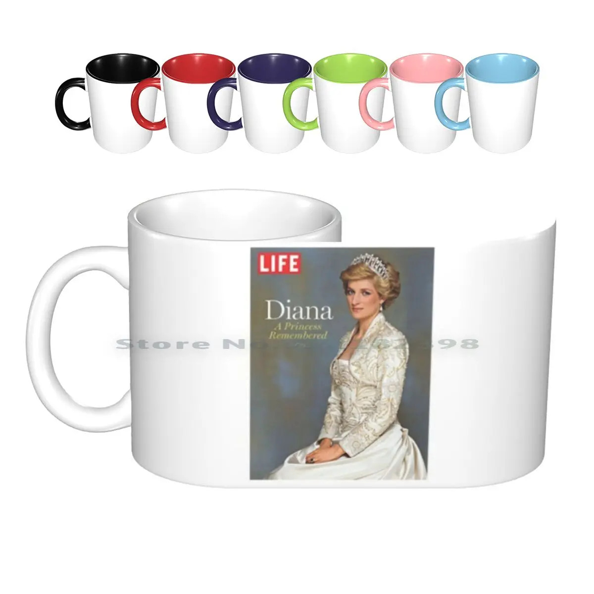 

Princess Diana Life Magazine Cover Ceramic Mugs Coffee Cups Milk Tea Mug The Crown Empowered Feminist British Uk Royal Family