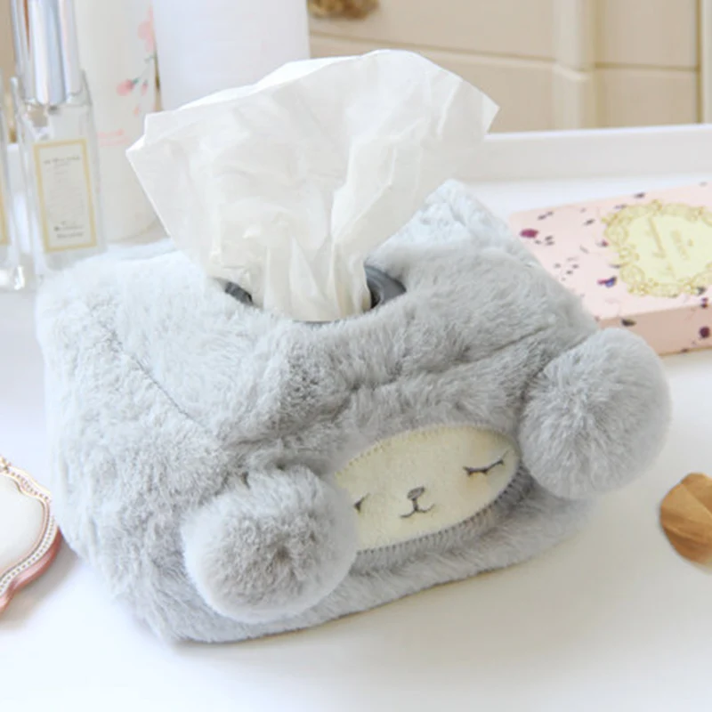 Коробка из овечьей ткани, плюшевая коробка из овечьей ткани, чехол для автомобиля, гостиной, спальни, чучела коробка для салфеток, держатель H99F