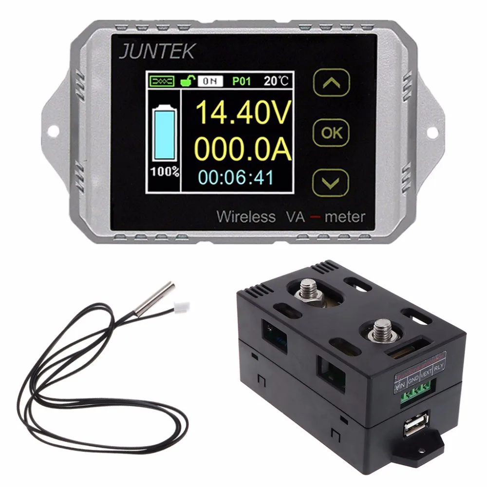

DC 400V 300A Wireless Bi-directional Voltmeter Ammeter Capacity Volt Power Meter Tester Tools