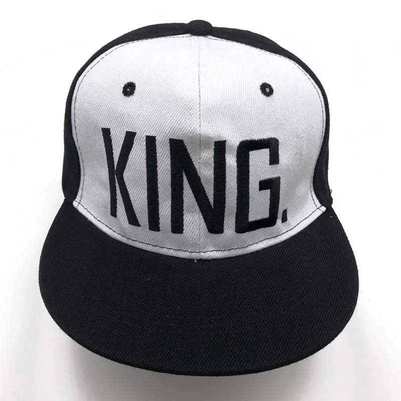1-BlackWhite-King 1 шт. KING QUEEN бейсболки с вышивкой Lover для мужчин женщин бейсболка чёрная хип хоп кепки Snapback шапки, вводная Мужская кепка - Цвет: 1-BlackWhite-King