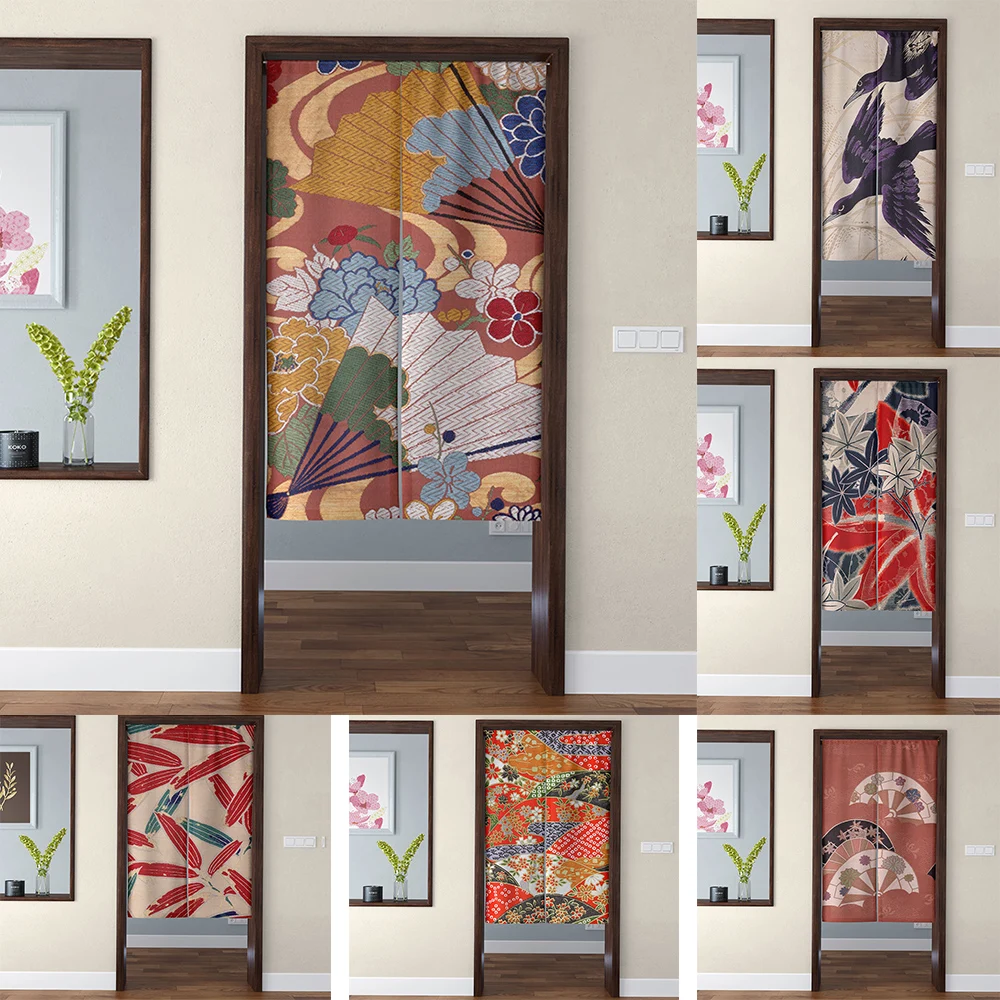 

Японская дверная занавеска для кухни, Короткая занавеска для спальни, дверной проем, украшение для дома и входа, красочная окрашенная укиё-е...