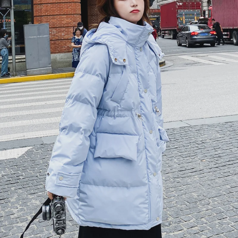 Парка женская зимняя с капюшоном хлопковое пальто теплая свободная HLY194 2021 -