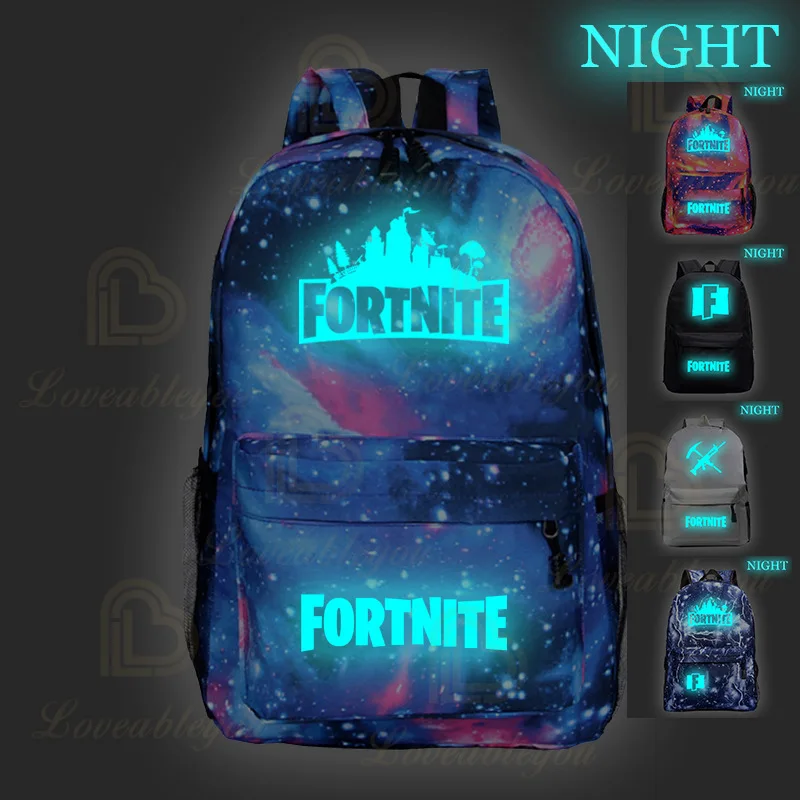 

Fortnite Games Backpack Fortnite Luminous Glowing School Bags for Teenagers Unisex Schoolyard Laptop Mochilas Travel Casual Bags