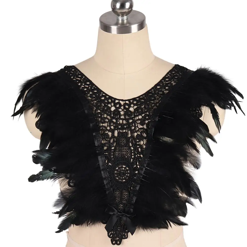 

Gothic Dancing Rave Wear Feather Women's Harness Bra Chest Bondage Goth Clothes Sexy Things Sword Belt Sexy Lingerie