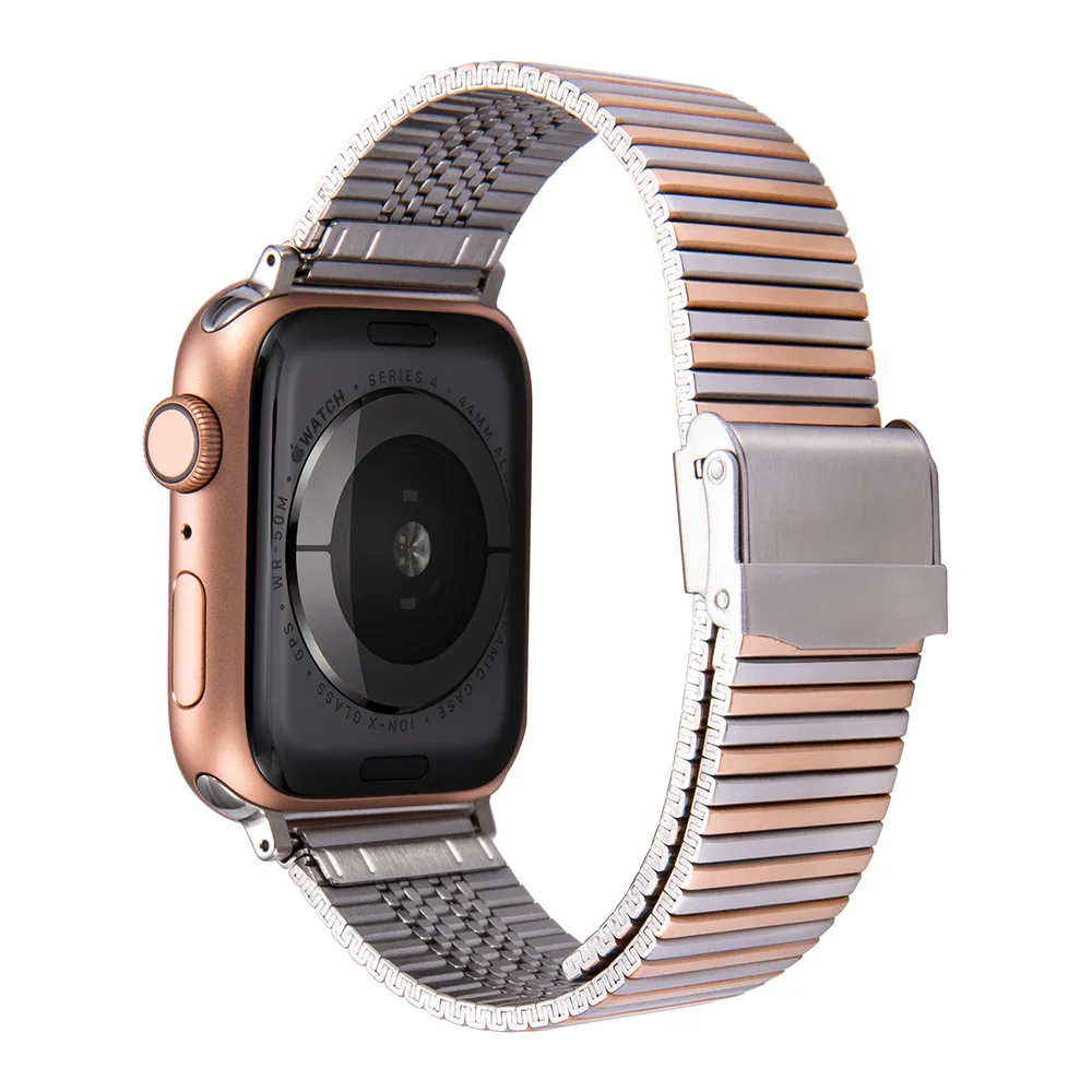 

Fashion Stainless Steel Strap for Apple Watch SE Band Series 6 5 4 3 2 Metal Bracelet 40mm 44mm 38mm 42mm for iWatch Belt