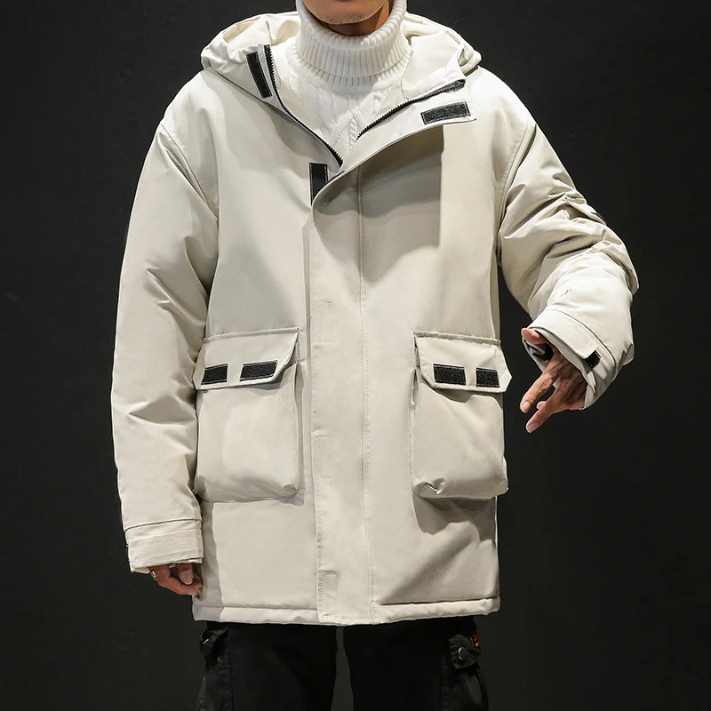 Мужские зимние длинные пальто пуховики высококачественные мужские толстые