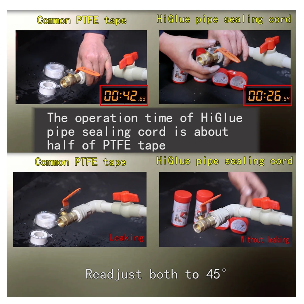 Новый красный оболочка 160 м резьбовой уплотнительный шнур для ремонта