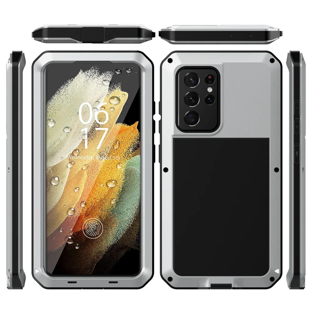 

Shockproof Metal Armor Phone Case For Samsung Galaxy S21 Plus S21 Ultra Case Luxury Aluminum Full Cover For Samsung S21 Funda