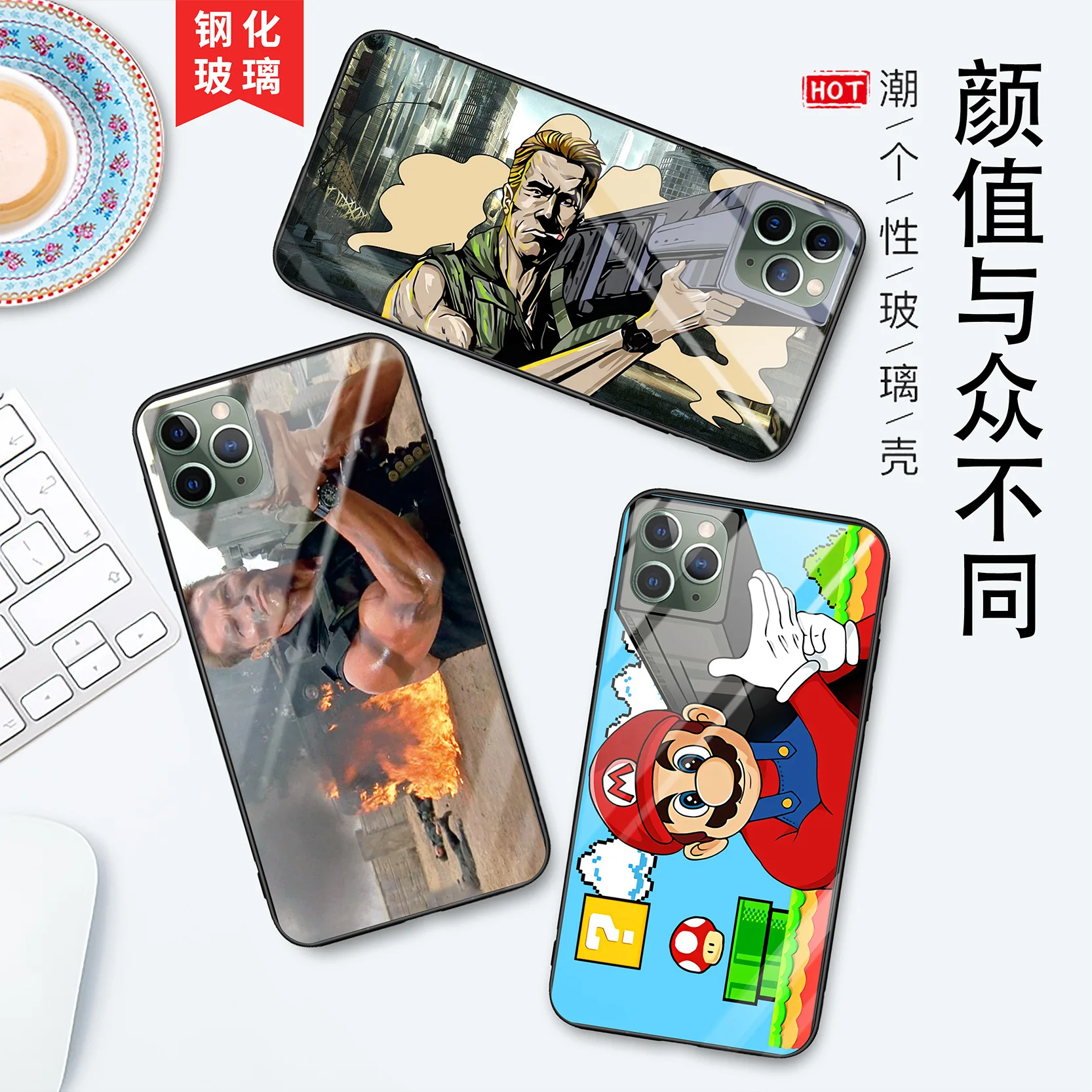 Чехол для телефона из закаленного стекла iphone 11 pro 2019 мягкая рамка + Забавные Чехлы