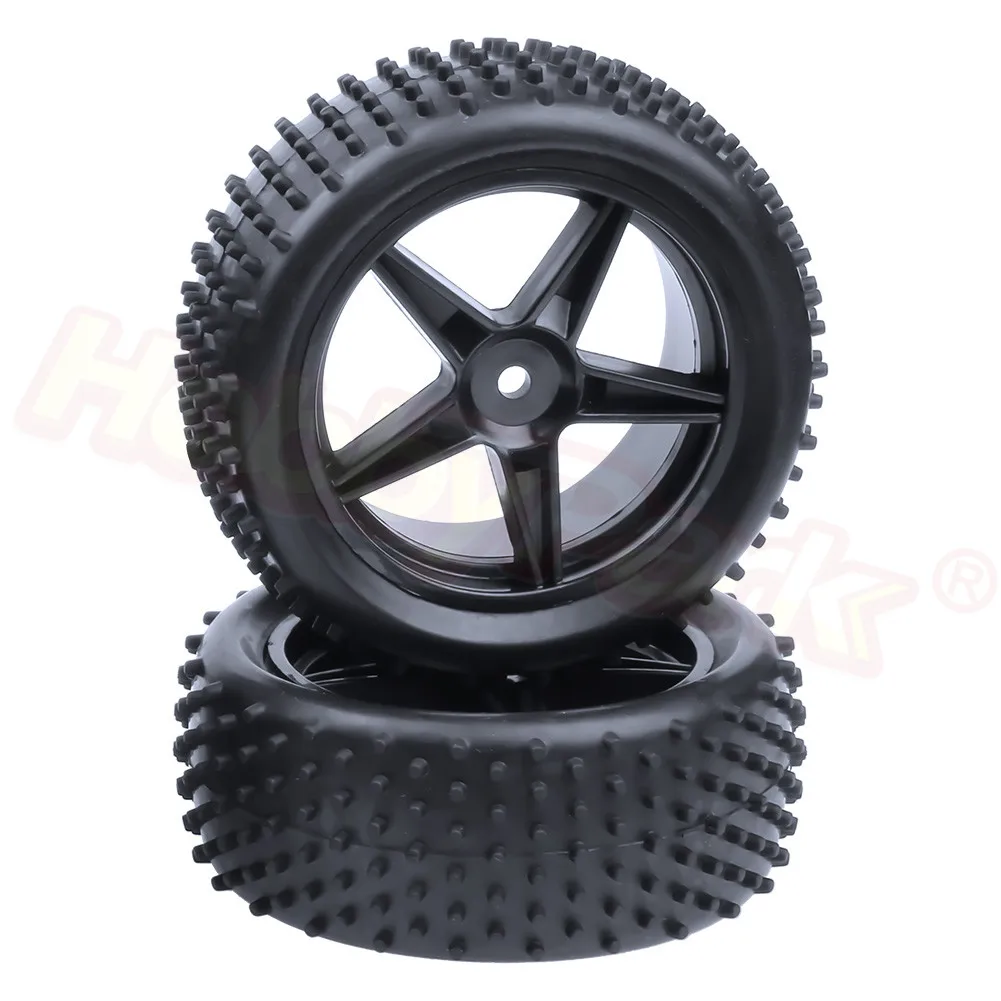 2 шт. RC багги передние шины резиновые и обода колеса шестигранные 12 мм для 1/10