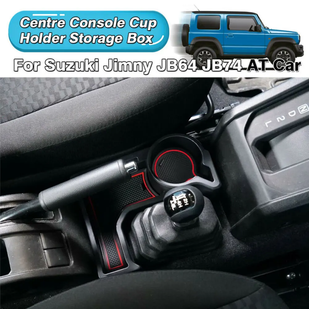 

Cup Holder Storage Box Side Pocket Car Cup Holder Front Seat Cell Mobile Phone Holder for Suzuki Jimny AT Model 2018 2019 2020