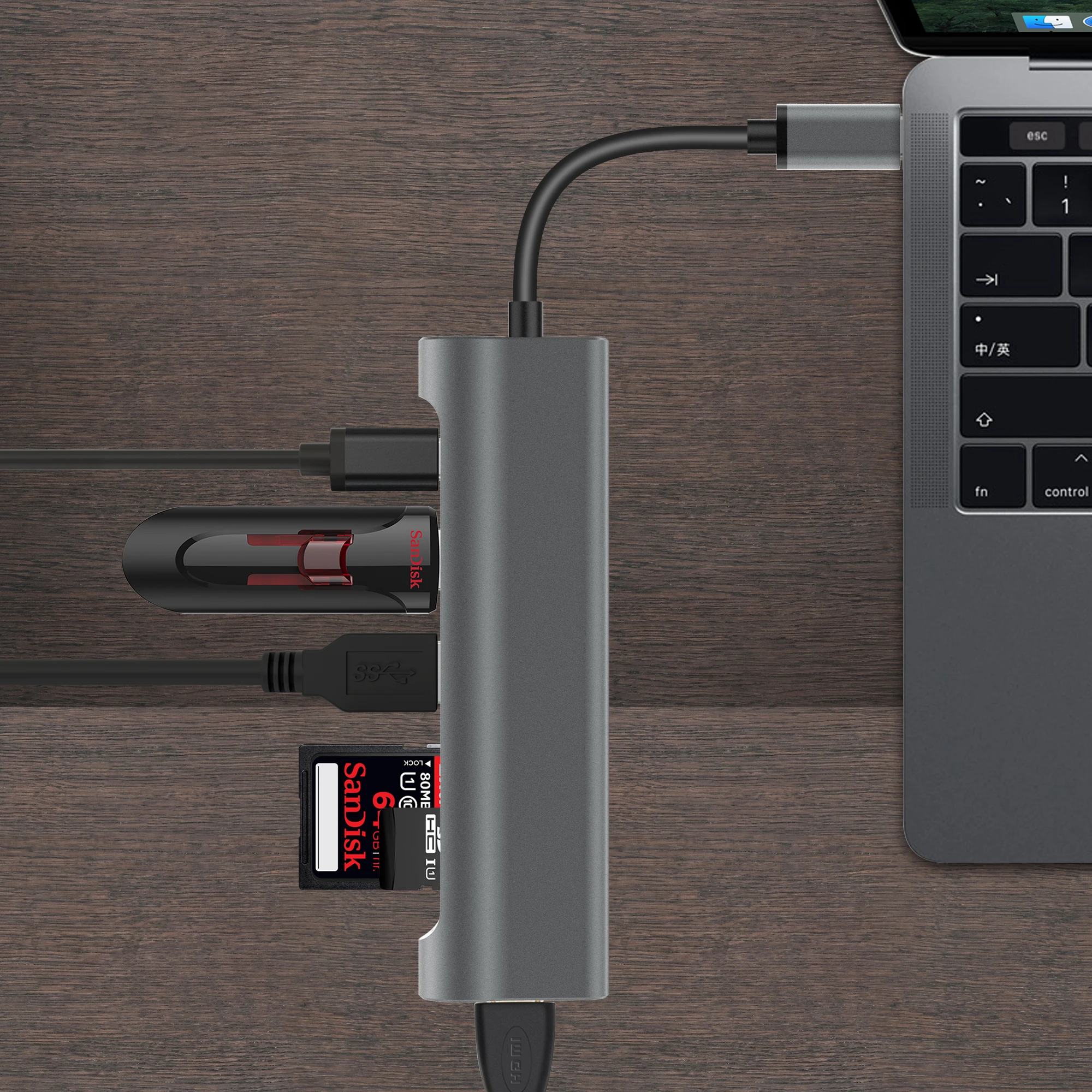 DZLST usb-хаб type C к USB 3,0 HDMI кардридер PD Зарядка для MacBook samsung Galaxy S9/S8 huawei P20 Pro Thunderbolt 3 концентратор