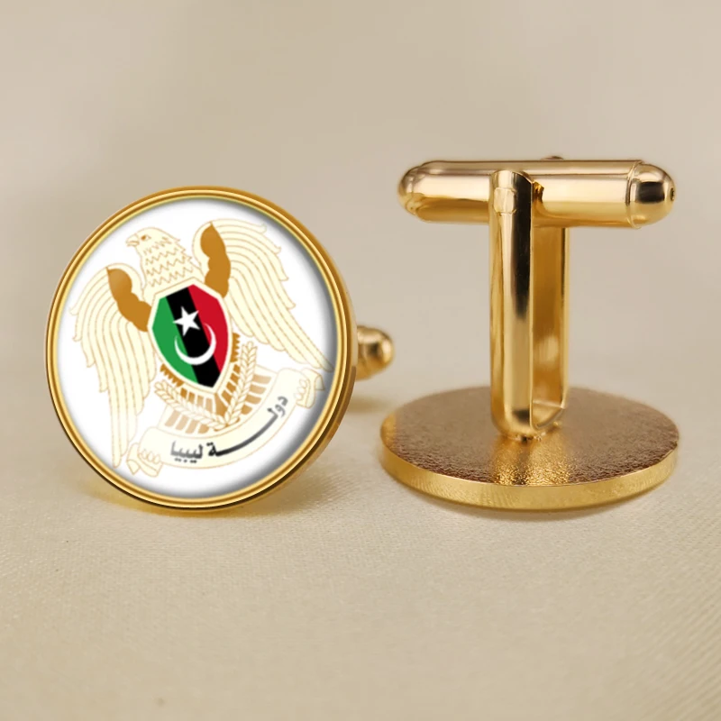 Запонки герб Ливии флаг страны|Зажимы для галстука и запонки| |