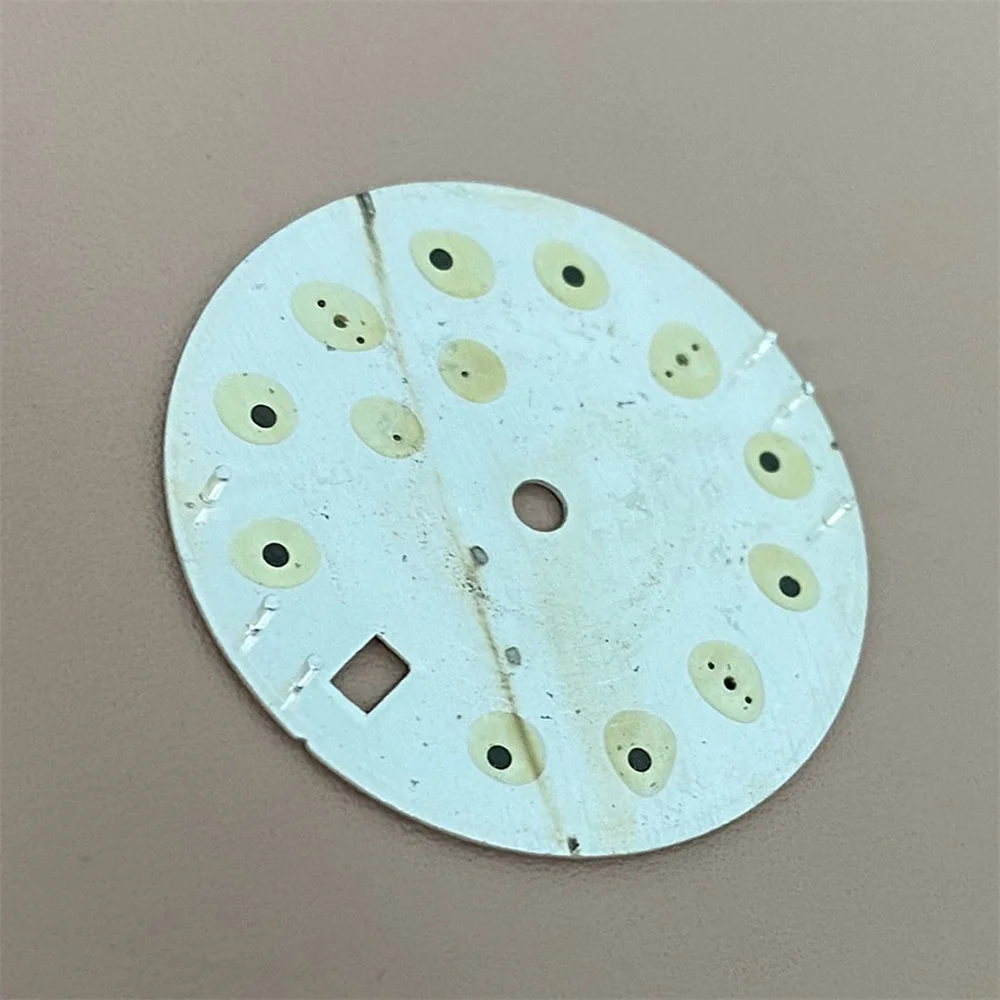 28.5MM Green Luminous Watch Dial for NH35/4R36 Movement Modified Dial Replacement Watches Accessories