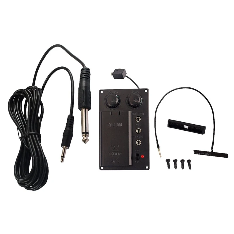 1 Набор скрипка эквалайзер Mute Preamp Pickup EQ с пьезо сделай сам штекер отверстие