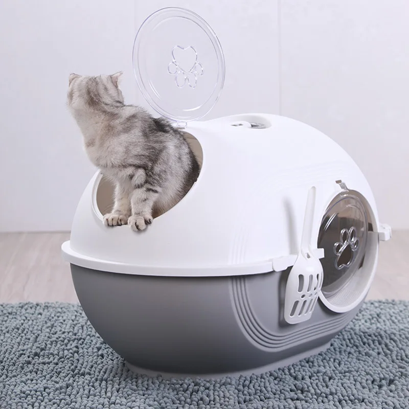 

Closed Toilette Portable Cat Bathroom Accessories Litter Cabinet Box Furniture Sandbox Cat Self Cleaning Gatos Household Eg50mb