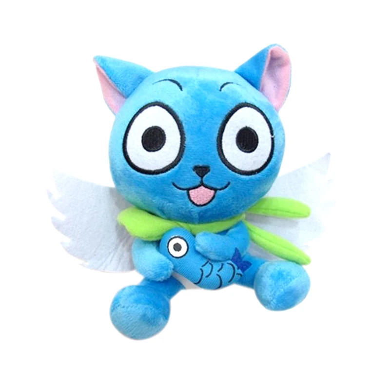 18 см/7 &quotАниме Сказочный хвост синий Счастливый Кот милая плюшевая игрушка