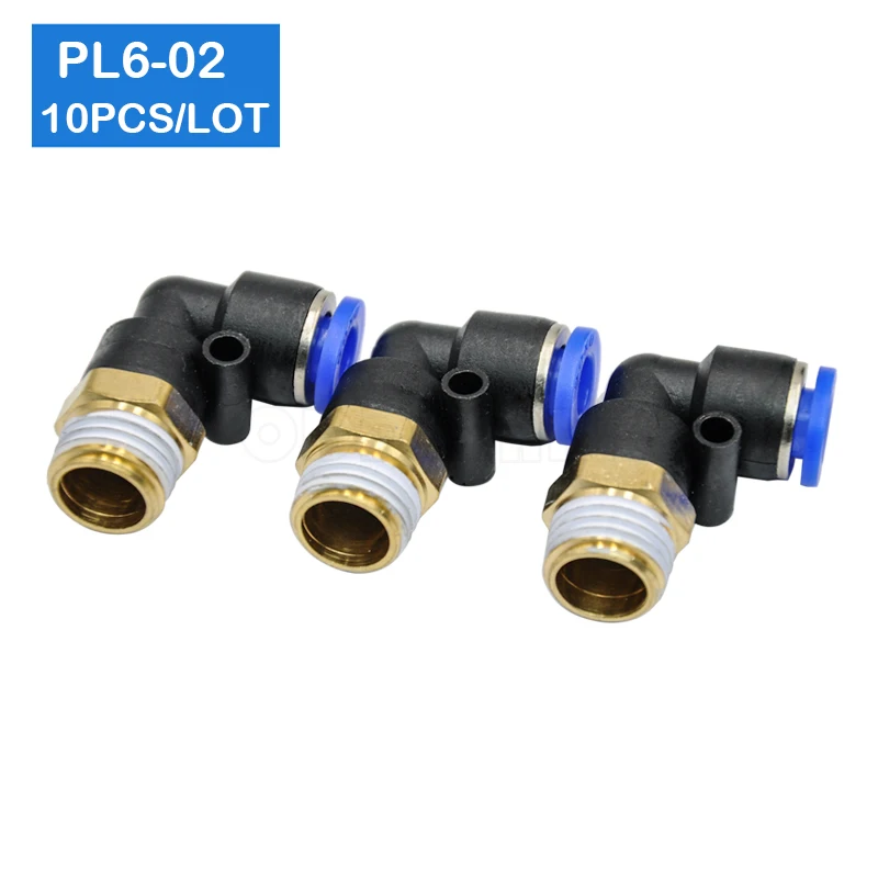Высокое качество 10 шт PL6-02 6 мм Push In One Touch Разъем 1/4 &quotрезьба Пневматическая