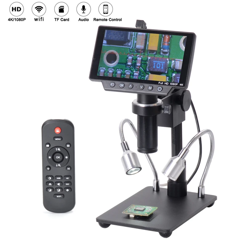 

LY KE-210 5-дюймовый экран 16MP 4K 1080P 60FPS USB & WIFI цифровой промышленный микроскоп камера 150X C-mount объектив 1/2.3 изображения