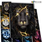 Алмазная 5D картина сделай сам, мозаика с черным львом, полная вышивка крестиком из квадратныхкруглых страз, украшение для вышивки крестиком