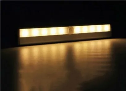 

NEW Motion Sensor Closet Light 10 LED Wireless Light Bar Stick-on Anywhere Cabinet Night Light Battery Powered