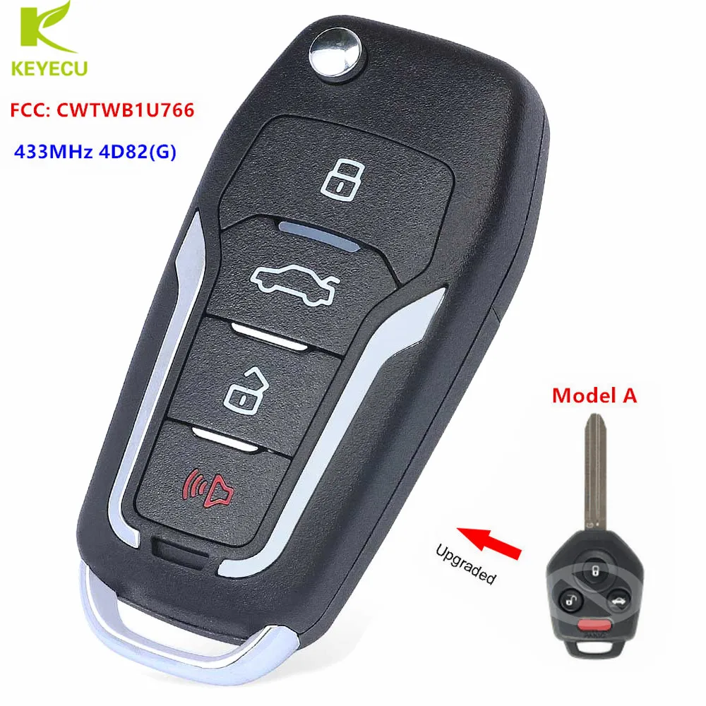 KEYECU 4B обновленный раскладной дистанционный ключ 433 мгц 4D82 для Subaru Forester Impreza WRX
