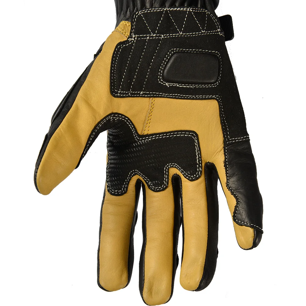 

KERAKOLL Real Leather Motorcycle Gloves Men Winter Gloves Long Wrist Men Racing Motocross Rally Glove Moto Gloves Guantes Moto
