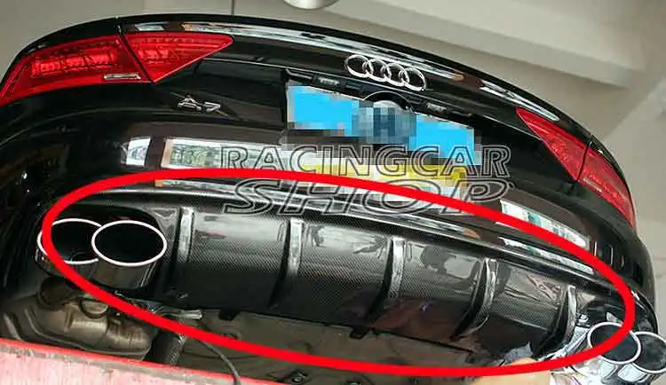 Задний диффузор из углеродного волокна MTM подходит для бампера Audi A7 Non Sline 2011 2014 A044|